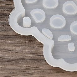 クリスマステーマの DIY シリコンペンダント型  レジン型  ホワイト  キャンディ  55x95x6mm  穴：5mm&nbsp;LS-SIMO-G007-01L