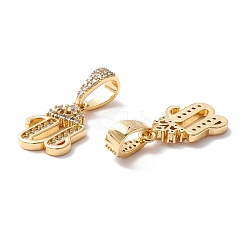 Eco-Friendly Brass Micro Pave Cubic Zirconia Pendants&nbsp;KK-K265-01G-U