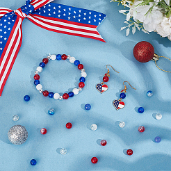 280Pcs 7 Colors Mixed Styles Crackle Glass Beads&nbsp;GLAA-SC0003-47