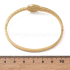 304ステンレススチール製クリスタルラインストーンヒンジ付きカフバングル  ティアドロップ  18KGP本金メッキ  内径：1.97インチ（5cm）x2.36インチ（6cm）&nbsp;SA-CBAB92B-20G