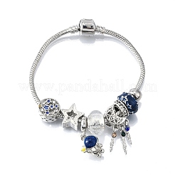 Alloy Enamel European Beads Charm Bracelets&nbsp;BJEW-F495-19P