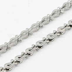 変色しない304ステンレススチールネックレス  男性のチェーンネックレス  カニカン付き  ステンレス鋼色  19.6インチ（50cm）  リンク：6x3x1.5mm&nbsp;X-NJEW-F027-04