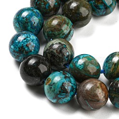 Natural Chrysocolla Beads Strands&nbsp;G-P503-8MM-05