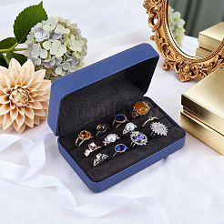 Rectangle PU Leather Ring Organizer Boxes&nbsp;CON-WH0089-240A