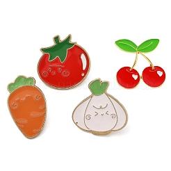 植物エナメルピン  バックパック用合金ラペルピンバック  チェリー  25x25mm&nbsp;LS-JEWB-L020-03A