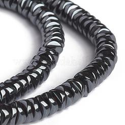 非磁性合成ヘマタイトビーズ連売り  多面カット  4x4x1.5mm  穴：0.8mm  約272個/連  15.86インチ（40.3cm）&nbsp;G-I273-31A