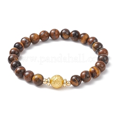 Natural Tiger Eye Stretch Bracelets for Couple&nbsp;BJEW-JB12178