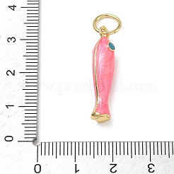 Brass Enamel Pendants&nbsp;KK-CBA6980-11G-C