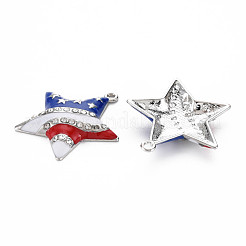 Rack Plating Alloy Enamel Pendants&nbsp;PALLOY-N172-052P