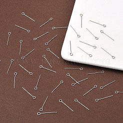 変色しにくい304ステンレススチール製アイピン  ステンレス鋼色  20x0.6mm  穴：2mm  約5000個/袋&nbsp;STAS-E013-0.6x20mm