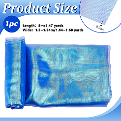 レーザーナイロン生地  服装アクセサリー  ブルー  1500~1540x0.1mm&nbsp;DIY-WH0816-065C