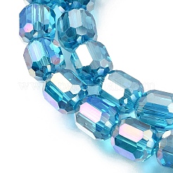 Electroplate Transparent Column Glass Beads Strands&nbsp;EGLA-A043-02-AB11
