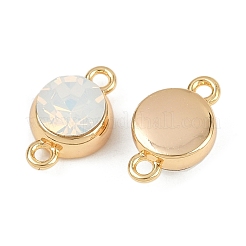 Brass Pave Cubic Zirconia Connector Charms&nbsp;KK-H078-06G-02