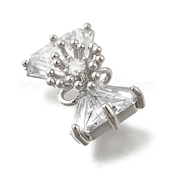 Brass Micro Pave Cubic Zirconia Pendants&nbsp;KK-U061-22P