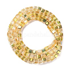 Electroplate Glass Beads Strands&nbsp;EGLA-H108-01A-AB06