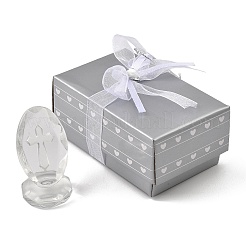 Transparent Glass Cross Ornament&nbsp;DJEW-R012-01
