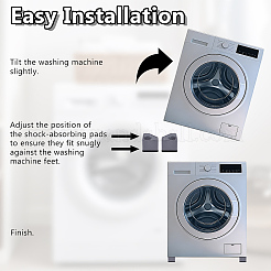 4Pcs Plastic Leg Pad for Fridge Washing Machine&nbsp;AJEW-WH0485-79