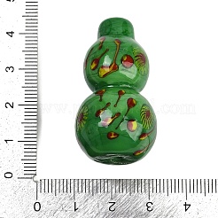 手作りランプワークビーズ  ヒョウタン  ライトスカイブルー  39.5~40x21~22mm  穴：1.6~3mm&nbsp;LAMP-Q005-08