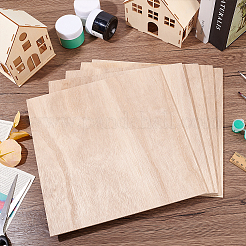 未完成の木板  DIYクラフト用品  正方形  300x300x4.5mm&nbsp;DIY-WH0899-681A