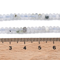 天然ホワイトトルマリンビーズ連売り  ロンデル  多面カット  4x2.5mm  穴：0.6mm  約151個/連  14.96''（38センチメートル）&nbsp;G-L651-B05-4x2mm-01