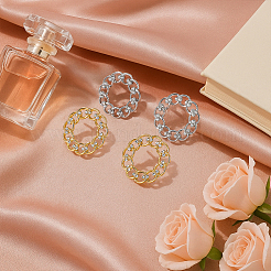 4Pairs 2 Colors Alloy Rhinestone Stud Earrings&nbsp;EJEW-HY0001-12