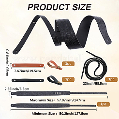 3Pcs 3 Styles PU Leather Adjustable Guitar Shoulder Strap&nbsp;AJEW-CL0003-60
