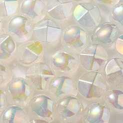 UVメッキ蓄光透明アクリルビーズ  暗闇で光る  ラウンド  甘露  21x21.5x15mm  穴：4mm&nbsp;OACR-P010-05E