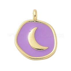 Brass Enamel Pendants&nbsp;KK-P293-11G
