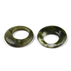 天然なペリドットペンダント  リングチャーム  45x7mm  穴：24mm&nbsp;G-ZX004-02