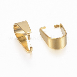 201ステンレススチールスナップオンベイル  ペンダントベイル  ゴールドカラー  10x8x5mm&nbsp;STAS-H558-15G