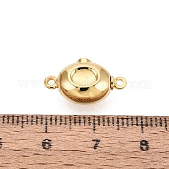 真鍮製ボックスクラスプ  オーバル  1連  1穴  2KGP本金メッキ  18mm  穴：17.5x10x6mm&nbsp;KK-Q074-12G