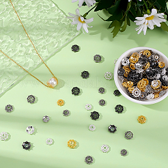 200Pcs 12 Styles Tibetan Style Alloy Spacer Bead Cap&nbsp;TIBEB-ME0001-18