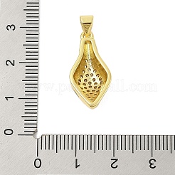 Rack Plating Brass Micro Pave Cubic Zirconia Pendants&nbsp;KK-Z074-62G