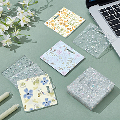 透明アクリルバッジ  グリッターパウダー付き  正方形  78x85.5x2~3.3mm  穴：20x5.5mm&nbsp;AJEW-WH0554-47A-02