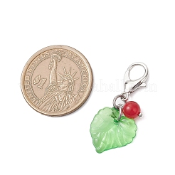 5Pcs Plastic Leaf Pendant Decorations&nbsp;HJEW-JM04179