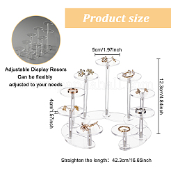 9-Tier Transparent Acrylic Products Adjustable Display Resers&nbsp;ODIS-WH0002-62A