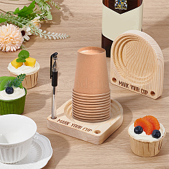 Wood Paper Cup Storage Rack&nbsp;ODIS-WH0099-165