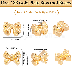 20Pcs 2 Styles Brass Beads&nbsp;KK-BBC0023-17