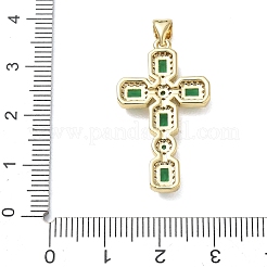 Brass Micro Pave Cubic Zirconia Pendants&nbsp;KK-CBA56EF-32G-04