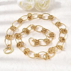 13mm真鍮楕円リンクチェーンネックレス  ラックめっき  長持ちメッキ  カドミウムフリー＆鉛フリー  18KGP本金メッキ  21.34インチ（54.2cm）&nbsp;NJEW-L013-02G