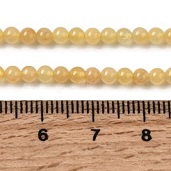 天然石トパーズ翡翠ビーズ連売り  ラウンド  3~3.5mm  穴：0.7mm  約57~64個/連  7.48''~7.68''（19~19.5センチメートル）&nbsp;G-Z116-A11-3mm