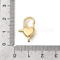 Brass Clear Cubic Zirconia Lobster Claw Clasps&nbsp;KK-Z078-46D-G