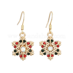 Christmas Theme Alloy Rhinestone Dangle Earrings&nbsp;EJEW-JE06627-02
