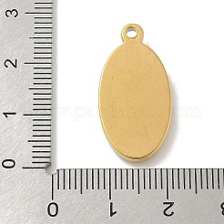 304ステンレススチールラインストーンペンダント  オーバル  太陽  ゴールドカラー  25.5x13x4mm  穴：2mm&nbsp;STAS-I322-46G