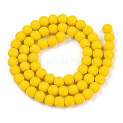 Opaque Glass Beads Strands&nbsp;LS-GLAA-T032-P6mm-MD08