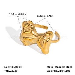 Adjustable 304 Stainless Steel Cuff Rings for Women&nbsp;ON2126-1