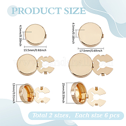 12Pcs 2 Styles Brass Cufflinks&nbsp;KK-ME0003-91KCG
