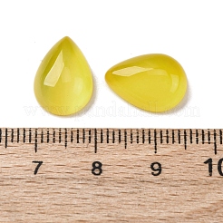 天然黄色の瑪瑙のカボション  染め＆加熱  ティアドロップ  14x10x5.5mm&nbsp;G-B082-08