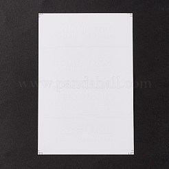 防水 pvc 粘着ステッカー  パーティーデコラティブプレゼント用  長方形  言葉  132x88x0.2mm  ステッカー：30x80mm  4pcs /シート&nbsp;LS-DIY-A031-10
