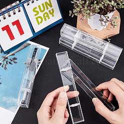 透明なプラスチック製のタトゥーペン収納ボックス  マイクロブレードペンボックス  アートメイク ビューティー ボディ アート アクセサリー  長方形  透明  15.7x2.45x2.55cm&nbsp;ODIS-NB0001-02